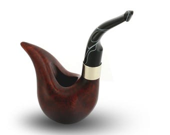 Handcrafted Wood Pipe: Brâncuși Inspired Sculptural Design