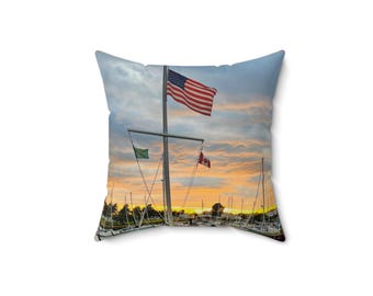 American 250th Anniversary Throw Pillow- 1776-2026 American Flag Pillow- Patriotic 14x14 Square Accent Pillow- USA Semiquincentennial Decor