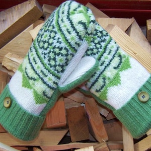 PDF MITTEN PATTERN - sewing pattern for upcycled wool sweater mittens lined with fleece