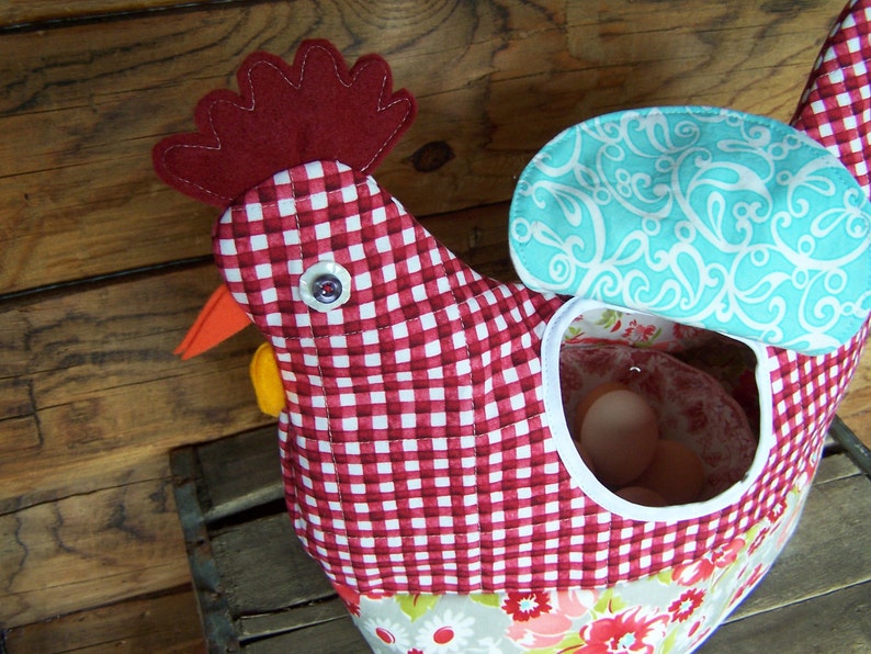 Chicken Tea Cozy PDF Sewing pattern muffin cozy, cookie cozy, egg cozy... it's all quilted and cozy image 2