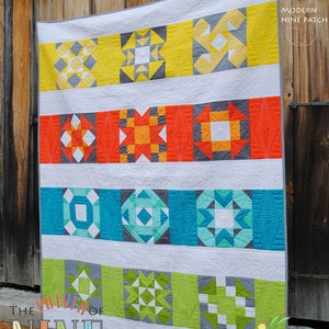 Modern Block of the Month Quilt Pattern ~ The Power of 9