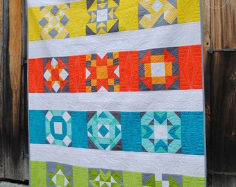 Modern Block of the Month Quilt Pattern ~ The Power of 9