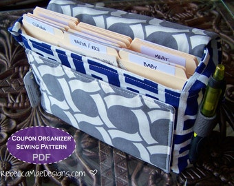 PATTERN Quilted Coupon Organizer - DiY PDF sewing pattern for coupon holder