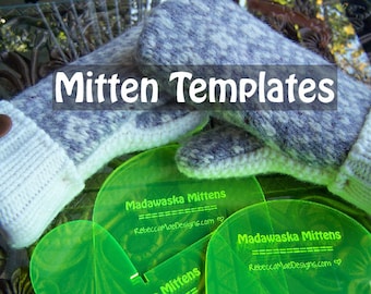 MITTEN PATTERN TEMPLATES - make mittens from upcycled felted wool sweaters sewing diy