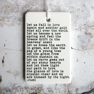 Rumi Quote Wall Hanging • Ceramic Wall Tag • Rumi Poem • Rumi Quote Wall Art • Minimalist Home Decor • Love Poem • Rumi • Christmas Gift