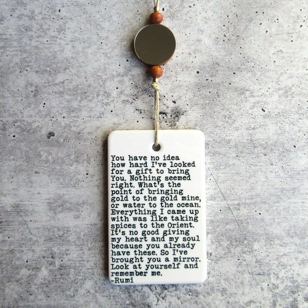 Rumi Ceramic Wall Tag • Rumi Poem • Rumi Wall Art • Rumi Gifts • Gift for Her • Gift for Him • Gift for Friend • Valentine's Day Gift