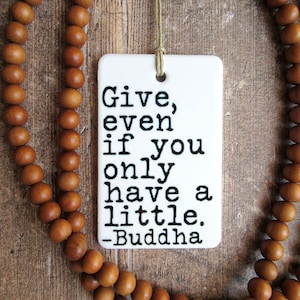 Buddha Quote Ceramic Wall Tag Buddha Wall Art Buddha Quote Buddha Decor Buddha Wall Hanging Buddhist Gift Buddhist Quote image 1