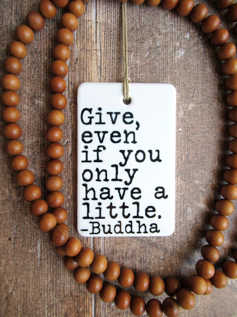 Buddha Quote Ceramic Wall Tag Buddha Wall Art Buddha Quote Buddha Decor Buddha Wall Hanging Buddhist Gift Buddhist Quote image 1