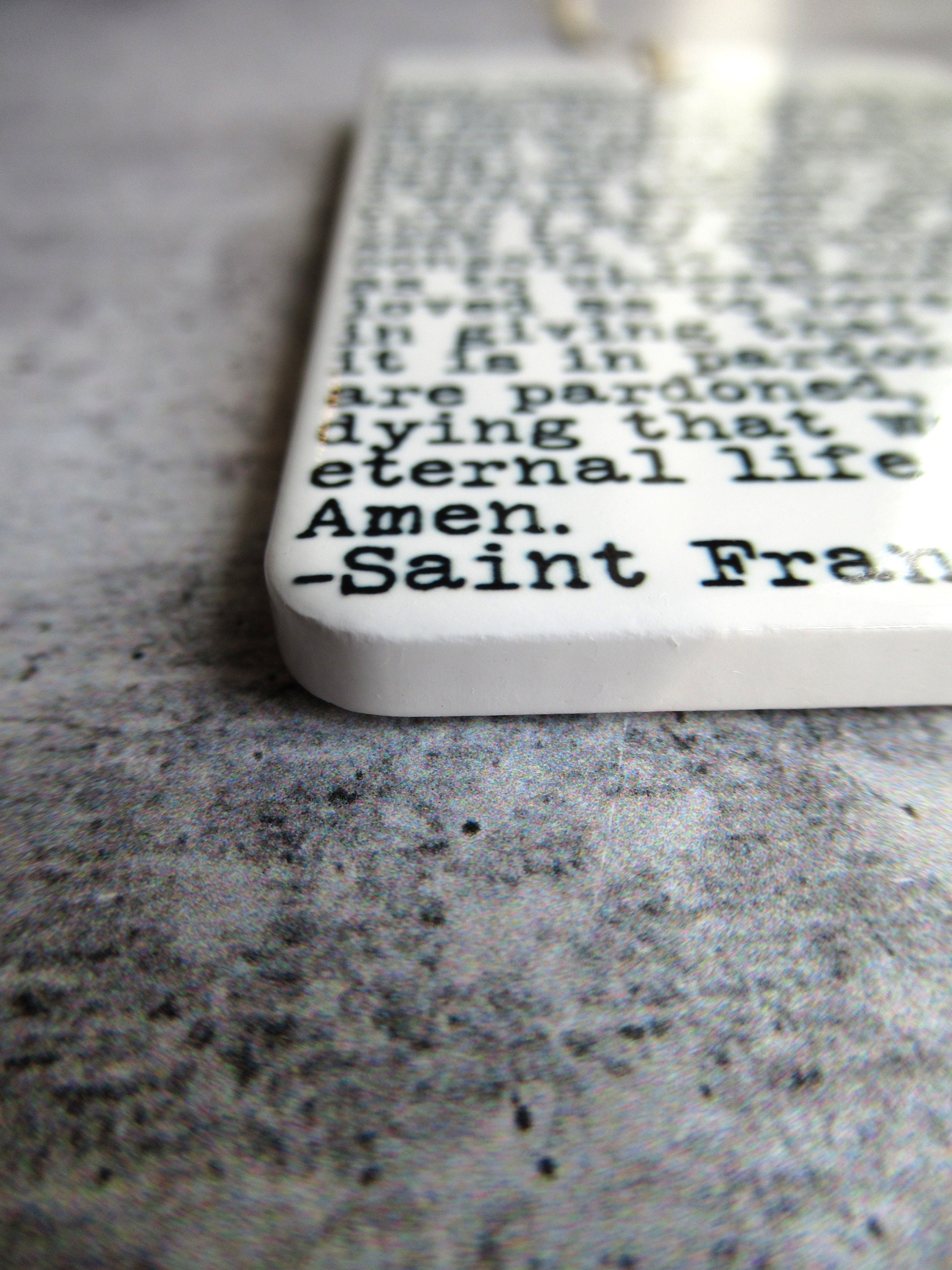 Saint Francis of Assisi Peace Prayer • Saint Francis Ceramic Wall Tag • Saint Francis Quote • Easter Gift • Gift For Her • Religious Quote