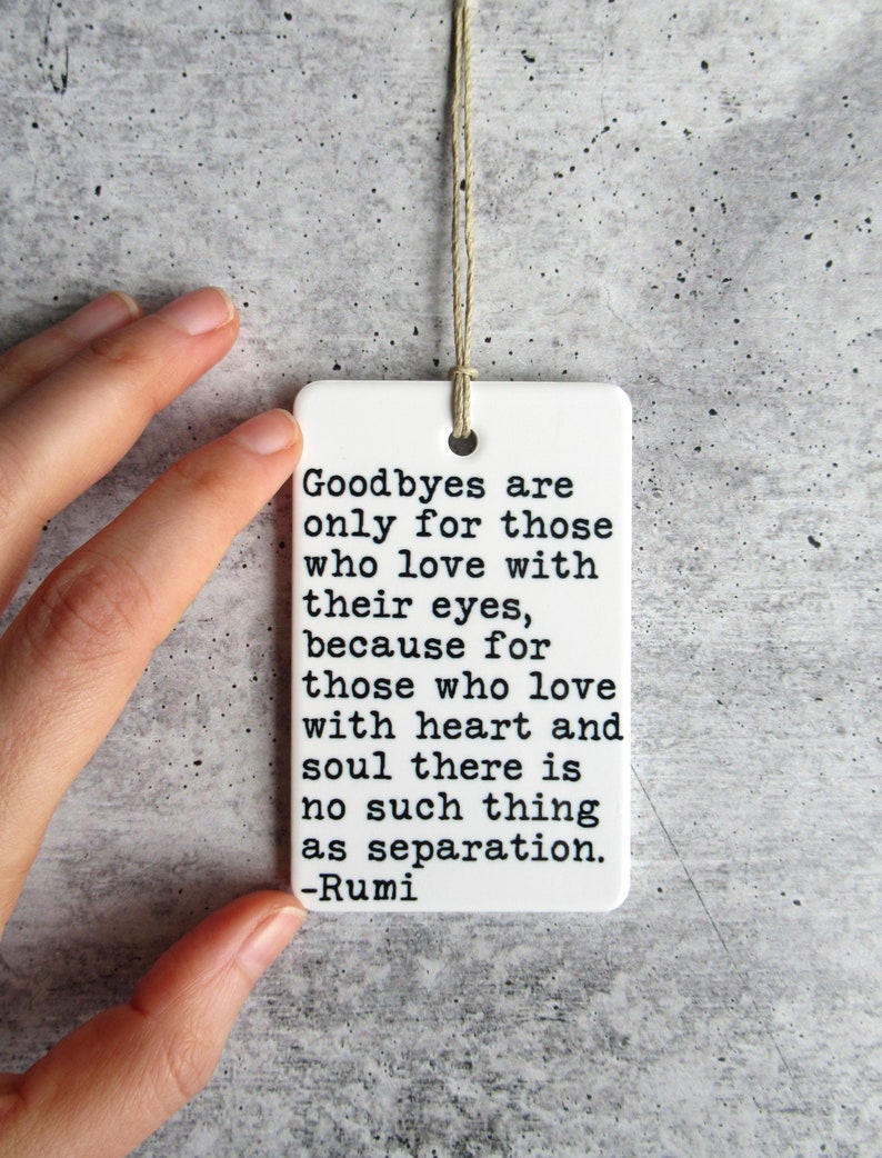 Separation Rumi Rumi Ceramic Wall Tag • Rumi Wall Art • Long Distance Relationship Gift ...