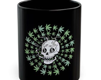 Rebel Skull Blatt Tasse
