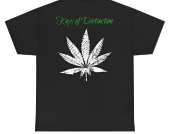 Weißes Cannabisblatt-T-Shirt