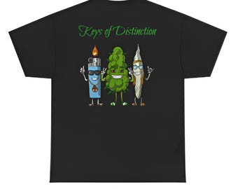 Cartoon Bud, Lighter & Joint Street-Smoke Trio Tee