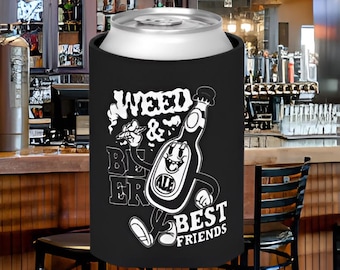 Marihuana & Bier: Beste Freunde Forever Koozie