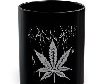 Black Metal Cannabis Becher