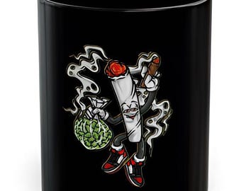 Hustle & High Schwarze Kaffeetasse