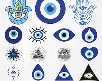 Evil Eye SVG Bundle, Hamsa, Ojo Turco (Digital Files)