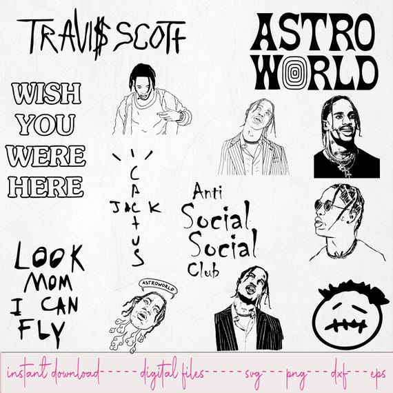 Travis Scott SVG Bundle, Astro World, Music (digital  display picture 1