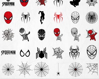 Spiderman SVG Bundle, Superhero Clipart (Digital Download)