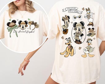 Disney Animal Kingdom Comfort Colors Shirt, Safari Mickey Friends Tee, DisneyWorld Family Trip Shirt