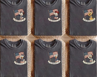 Disney 250th Anniversary USA Shirt, Patriotic Mickey & Friends Tee, American Flag Disney Shirt, 4th of July Disney Family Matching Tee