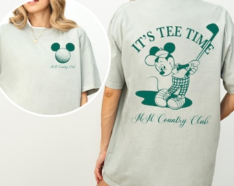 Mickey Golf Tournament Inspired Comfort Colors Tee, Disney Golf Shirt, Mickey MM Golfing T-Shirt, Golf Party Tee, Father Day Gift