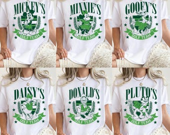 Disney Mickey and Friends Golf Comfort Colors Tee, Disney Golfing Group Tee, Disneyland Trip Golf Tournament Shirt, Dad Golfing Club Outfit