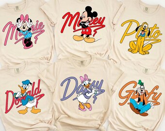 Disney Character Family Shirts, Mickey and Friends Tee, Disneyland Group Trip Shirt, Matching Disney Family Vacation Te