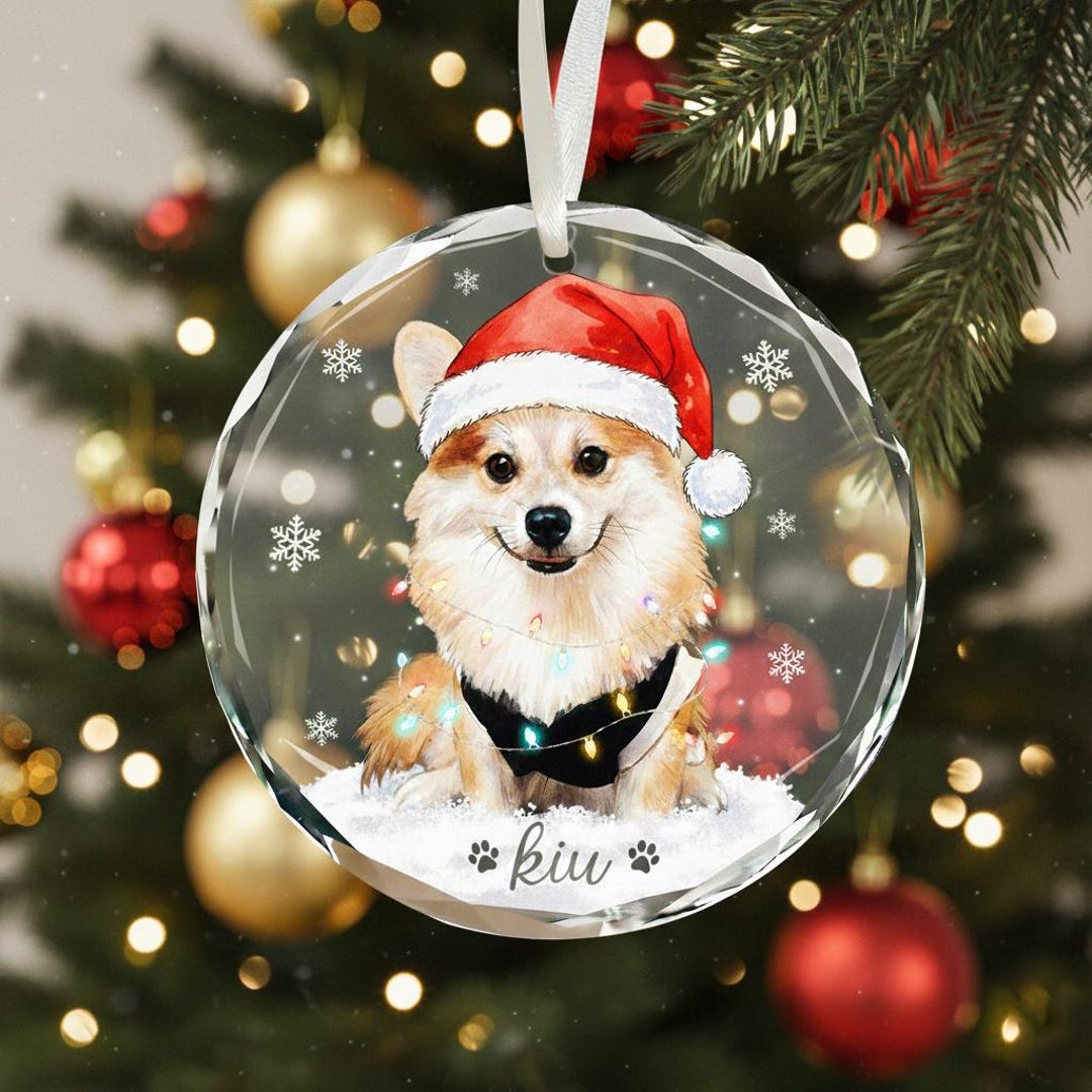 Personalized Pet Portrait Christmas From Photos Ornament , Custom Photo ...