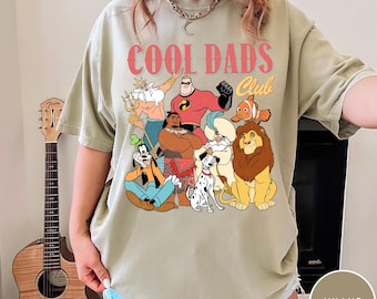 Retro Cool Dads Club Disney Comfort Colors Shirt, Disney Dad Tee, Simba Goofy Mufasa Nemo, Father's Day Gift, Best Dad Ever Birthday Daddy
