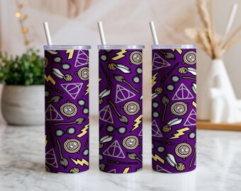 Wizard Collage 20oz Tumbler Wrap PNG – Magic-Themed Sublimation Design (Digital Download)