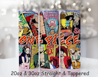 Anime Tumbler Sublimation Design: 20oz & 30oz PNG (Digital Download)