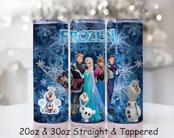 Frozen Winter Tumbler Wrap PNG: Snowflake Sublimation Design (Digital Download)