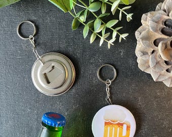 Porte-clé décapsuleur personnalisé avec une photo, une image, un prénom, un dessin, un logo. Une idée cadeau pour toutes les occasions.