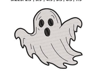 Ghost Embroidery Design | Cute Halloween Ghost Machine Embroidery File | Spooky Boo Stitch Pattern | Digital Download