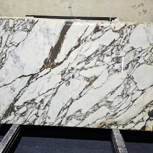 Calacatta Viola Marble Coffee Table | Rectangular, Modern Cross Base image 8