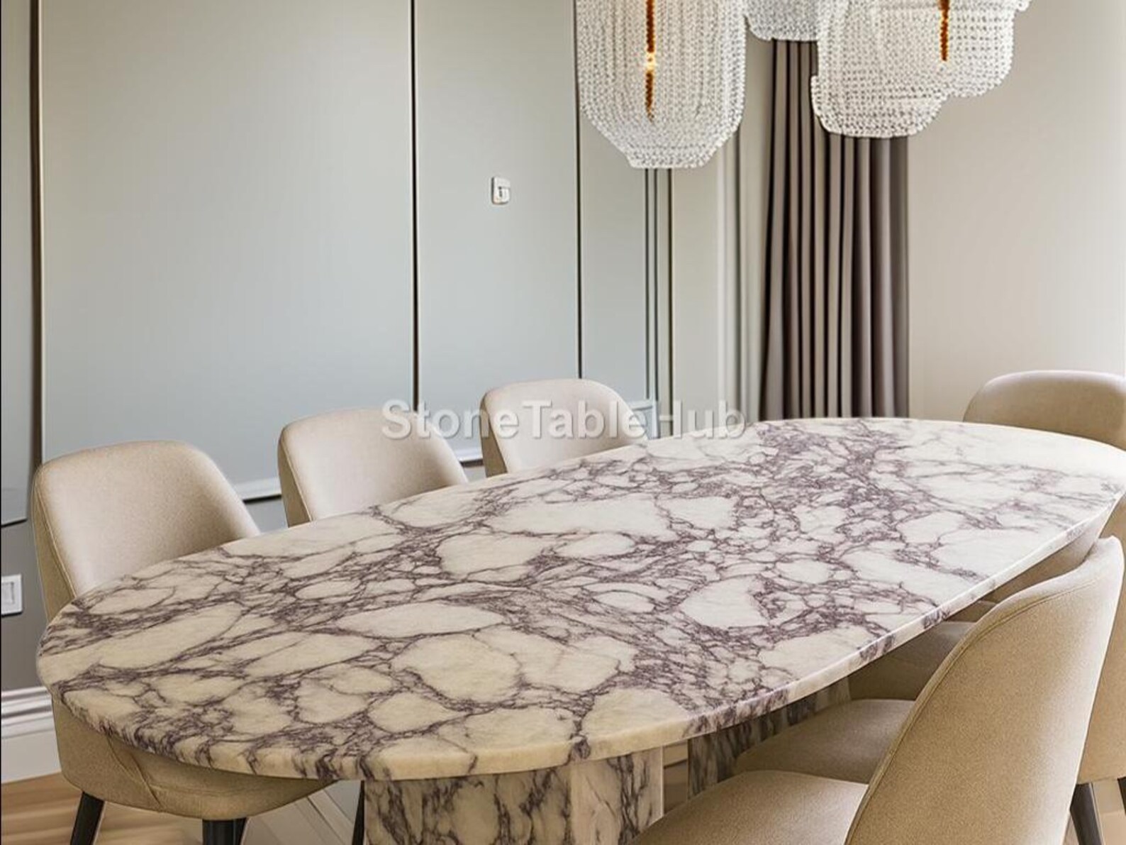 Marble Dining Table | Italian Luxury Rectangular Stone Table | Handmade ...
