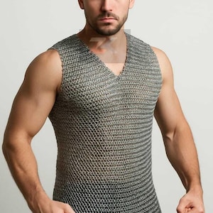 Chainmail Shirt, Aluminum Viking Armor with 10mm Butted Rings