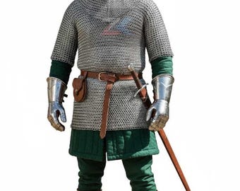 Aluminum Chainmail Shirt, 10mm Butted Rings With Matching Coif