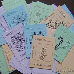 Downloadable Zentangle Patterns Organization Cards image 4