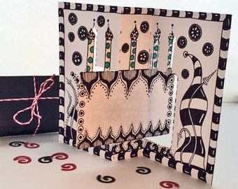 Downloadable Tangle Your Own - Birthday Card