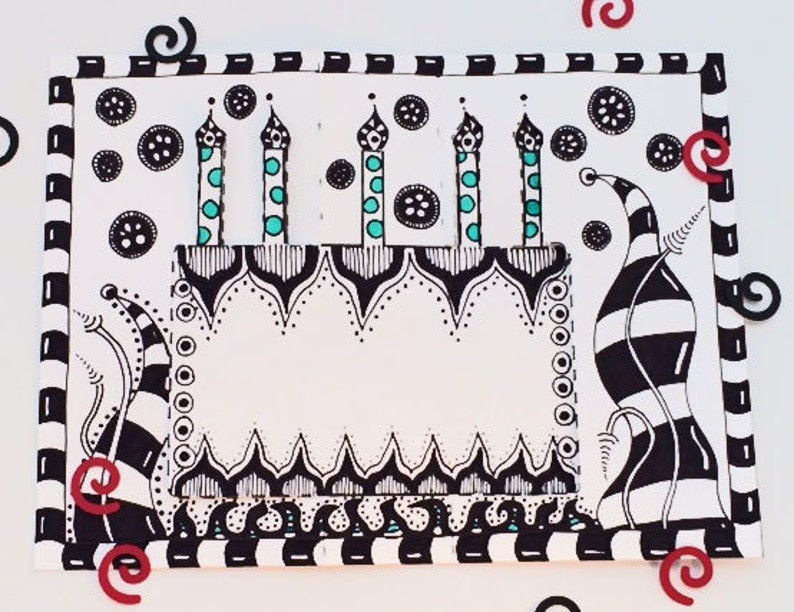 Downloadable Tangle Your Own Birthday Card image 3