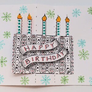 Downloadable Tangle Your Own Birthday Card image 4