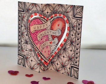 Downloadable Tangle Your Own - Valentine's Day Card