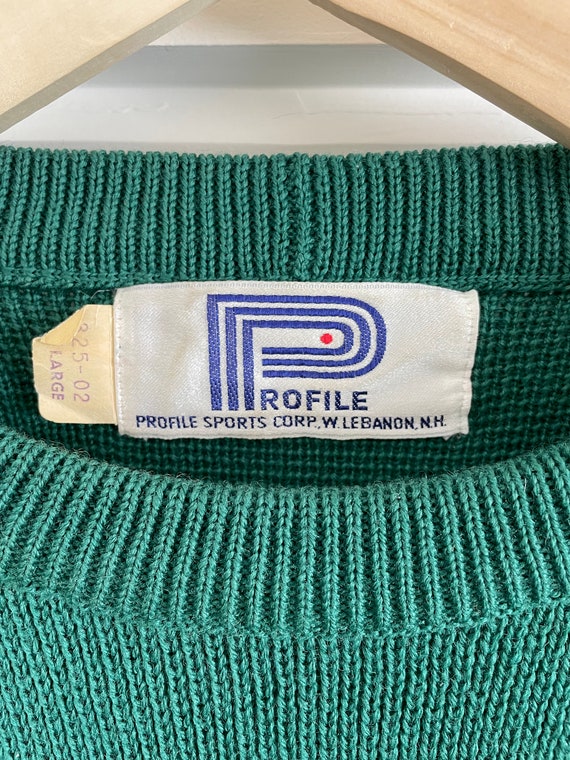 Vintage Green Teal Sport Sweater - image 4