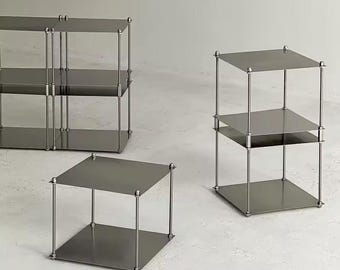 Minimalist Modular Metal Shelf Unit