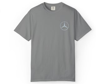 Camiseta con logo bordado de Mercedes AMG F1, camiseta bordada en el pecho de Mercedes Racing, regalo para fans de la Fórmula 1, camiseta con flechas plateadas