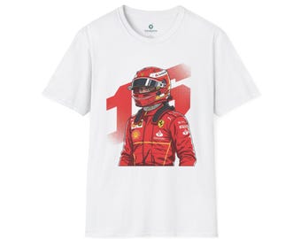 Camiseta inspirada en Charles Leclerc Ferrari 16, camiseta personalizada para fanáticos de la F1, traje de carreras número 16, gráfico de Fórmula 1, regalo