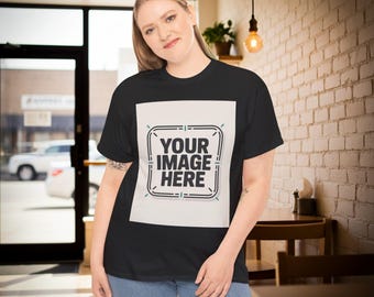 Camiseta personalizada divertida: diseño unisex personalizado con foto, frase y gráfico.