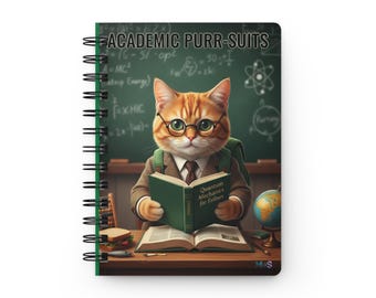 Cuaderno de espiral de gatos: bocetos de animales para estudiantes, trabajo escolar